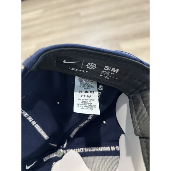 Nike Pro Cap Structured Dri-FIT Golf Hat Navy Blue Snapback S/M HF7482-410 New - Picture 4 of 6